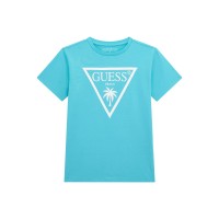 Цветна тениска с лого за момче GUESS 